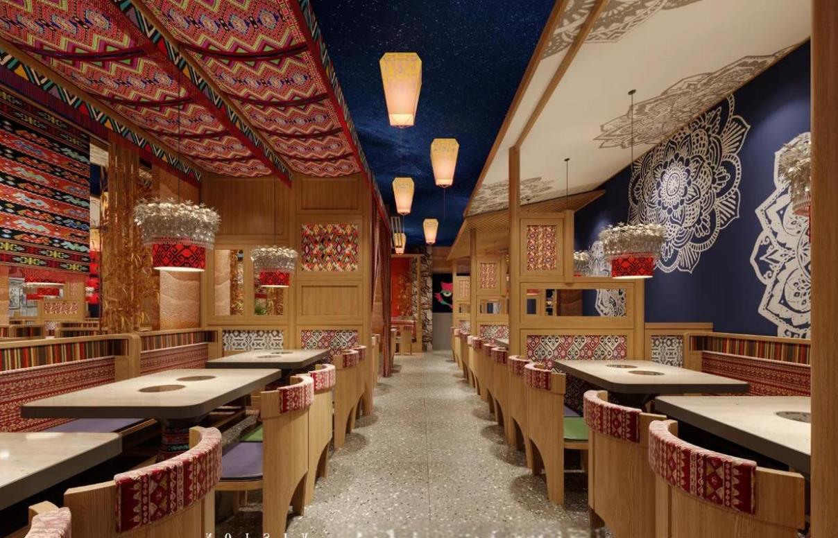 民族元素餐飲店設(shè)計效果圖