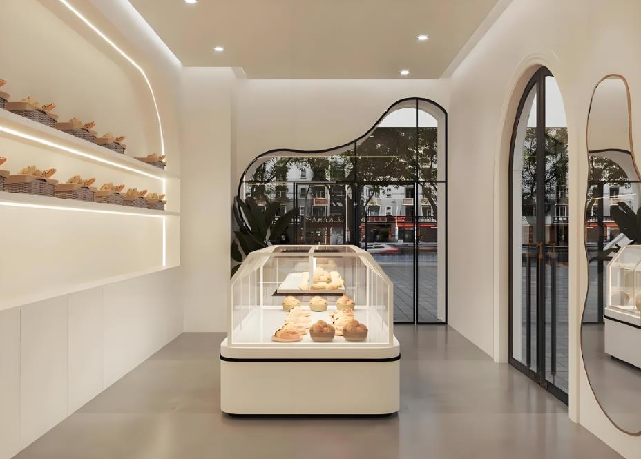 INS簡約風(fēng)烘焙店裝修案例