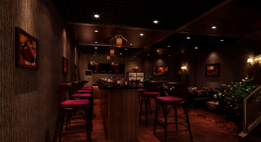 重慶大學城千百匯水吧裝修設計方案效果圖及費用清單