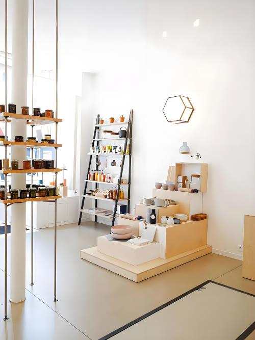 甜品店裝修設(shè)計(jì)，清新ins風(fēng)原木系咖啡甜品店